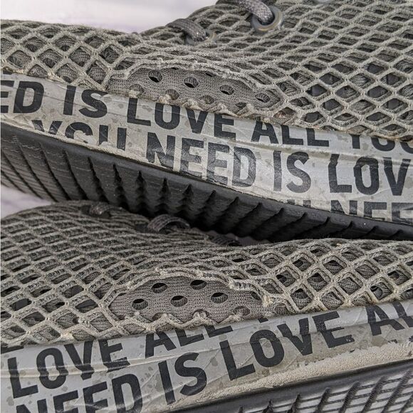 NOBULL WZEXOR All You Need Is Love Dark Grey Mesh Runners Sneakers - Picture 9 of 11
